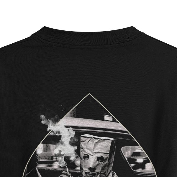 Oversize Siyah Tişört Ace of Spades Sırt Baskılı T-shirt 1225 - Görsel 3