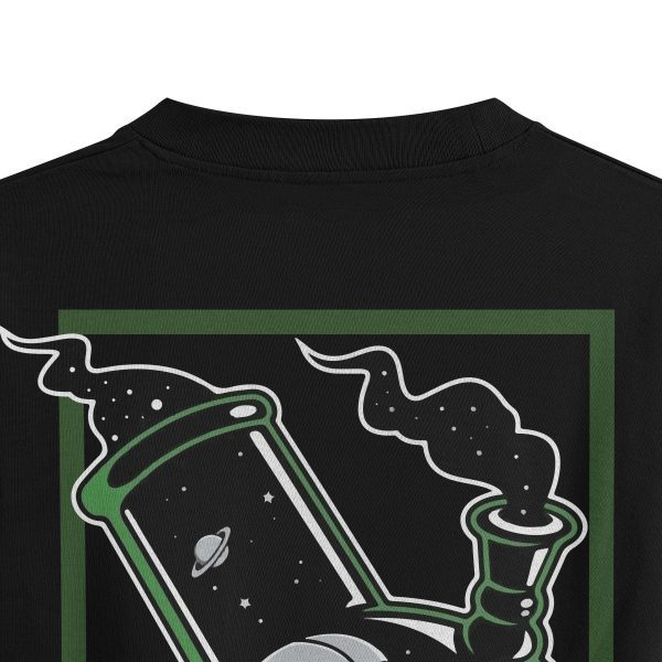 Oversize Tişört Bong Astronot Sırt Baskılı Yarı Oversize T-shirt 1198 - Görsel 4