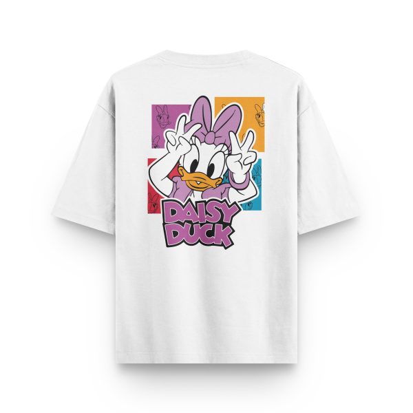 Daisy Duck Oversize Tişört Beyaz Oversize Tshirt 1233