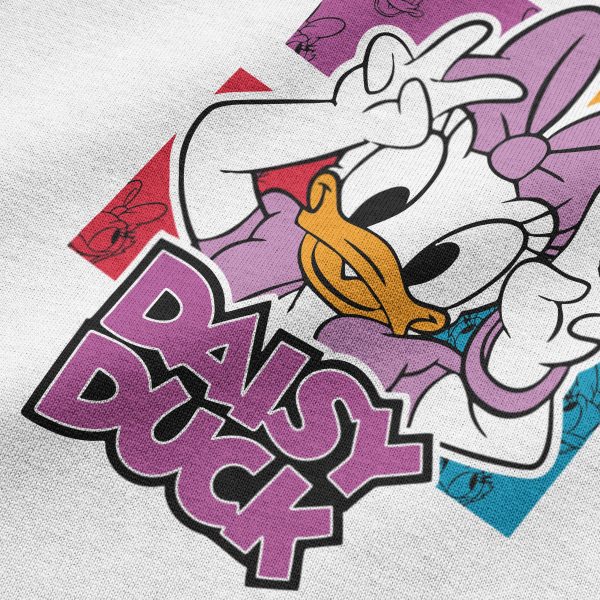 Daisy Duck Oversize Tişört Beyaz Oversize Tshirt 1233 - Görsel 5