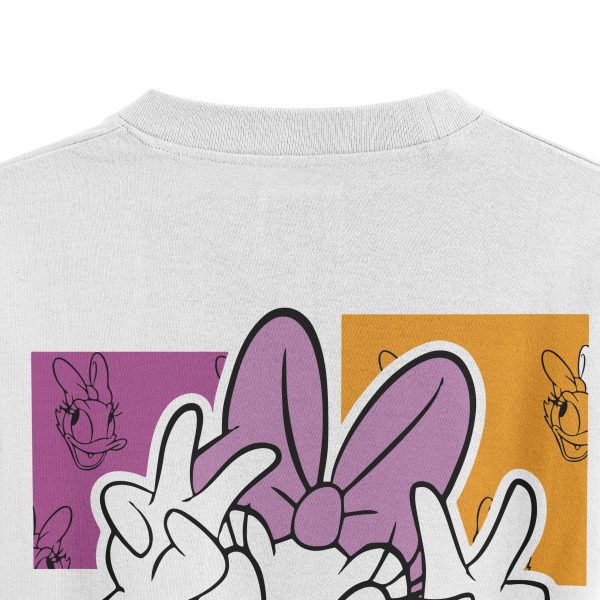 Daisy Duck Oversize Tişört Beyaz Oversize Tshirt 1233 - Görsel 4