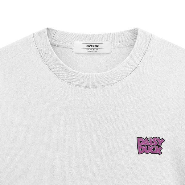 Daisy Duck Oversize Tişört Beyaz Oversize Tshirt 1233 - Görsel 3