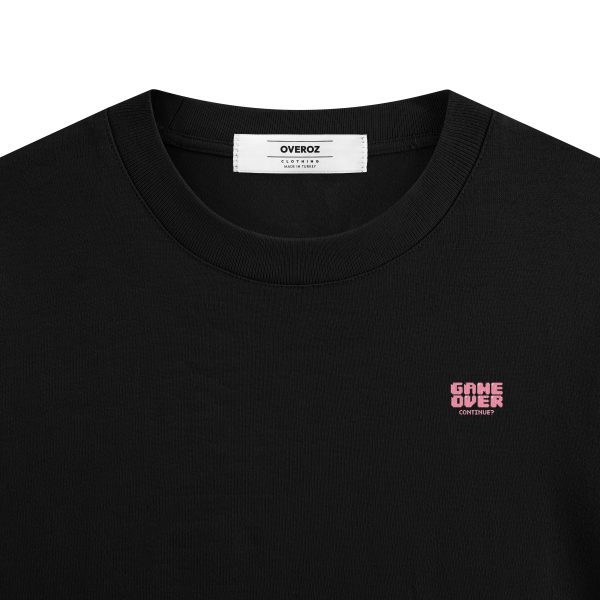 Oversize Tişört Game Over Sırt Baskılı Yarı Oversize Tshirt T1199 - Görsel 5