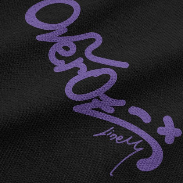 Graffiti Yazılı Oversize Tişört Siyah Overoz T-shirt 1240 - Görsel 4