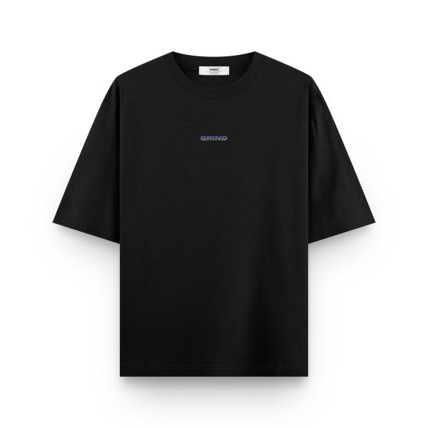 Grind Baskılı Oversize Tişört Siyah Oversize T-shirt 1249 - Görsel 2