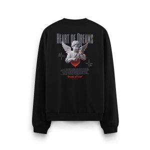 Melek Baskılı Oversize Sweatshirt S1195