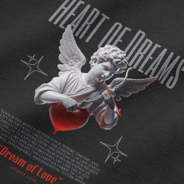 Heart Of Dreams Sırt Baskılı Siyah Oversize Sweatshirt S1195 - Görsel 4