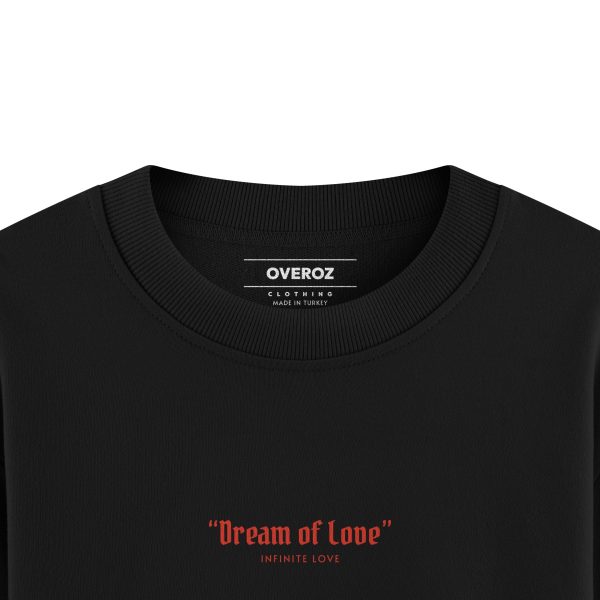 Heart Of Dreams Sırt Baskılı Siyah Oversize Sweatshirt S1195 - Görsel 3