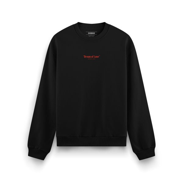 Heart Of Dreams Sırt Baskılı Siyah Oversize Sweatshirt S1195 - Görsel 2