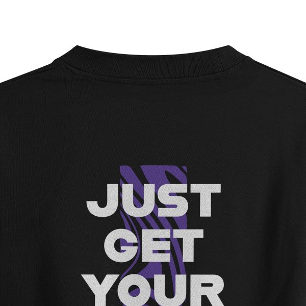 Just Get Oversize Siyah Tişört – Ranger Sanchez İlhamlı Yazılı T-Shirt 1234 - Görsel 3