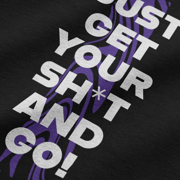 Just Get Oversize Siyah Tişört – Ranger Sanchez İlhamlı Yazılı T-Shirt 1234 - Görsel 4