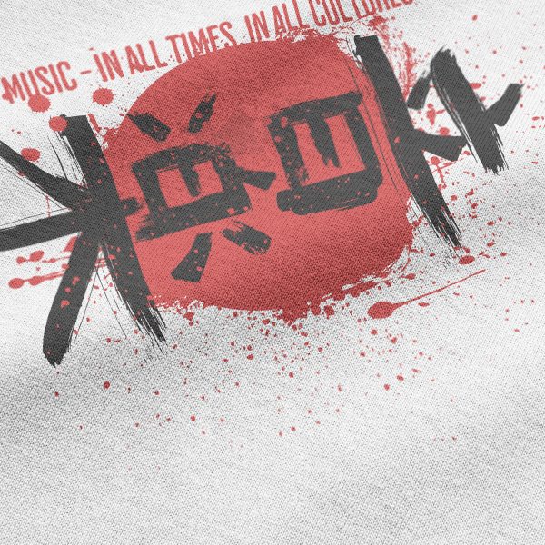 Kanji Baskılı Oversize Tişört Music in All Cultures Yazılı Oversize Tişört 1220 - Görsel 5