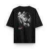 Siyah Oversize Tshirt Life Magician Sırt Baskılı
