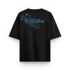 Çiçek Baskılı Oversize T-shirt