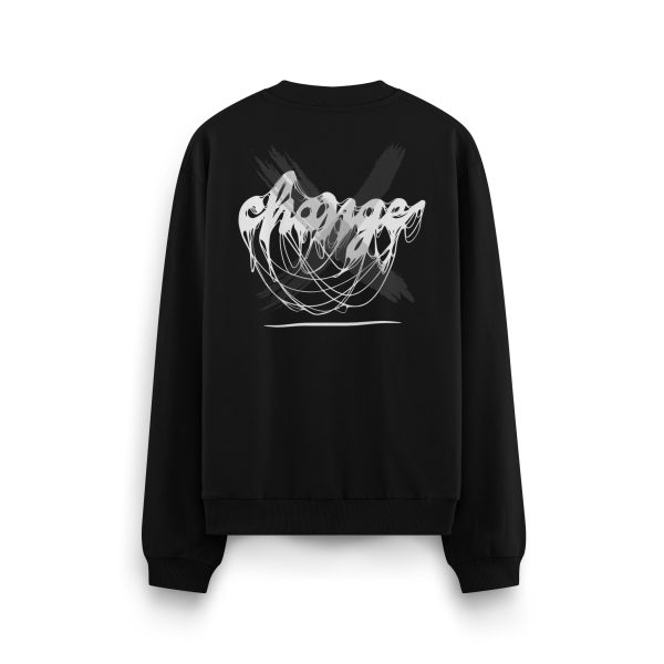 Sırt Baskılı Oversize Sweatshirt S1205