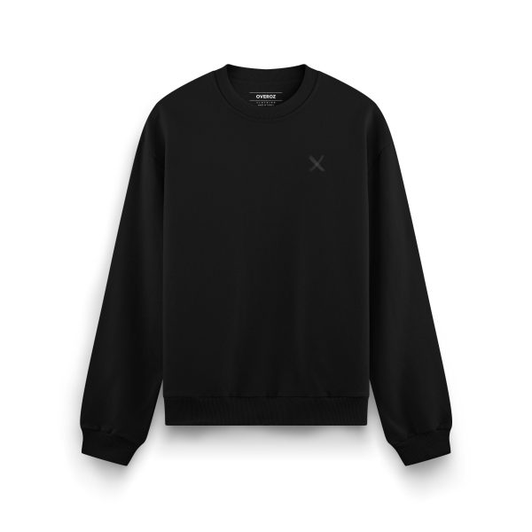 Sırt Baskılı Oversize Sweatshirt Siyah Not Change Değişmemek Oversize Sweatshirt S1205 - Görsel 2