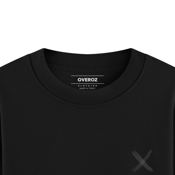 Sırt Baskılı Oversize Sweatshirt Siyah Not Change Değişmemek Oversize Sweatshirt S1205 - Görsel 3