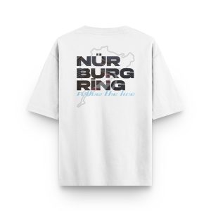 Nürburgring baskılı oversize tişört arka görünüm