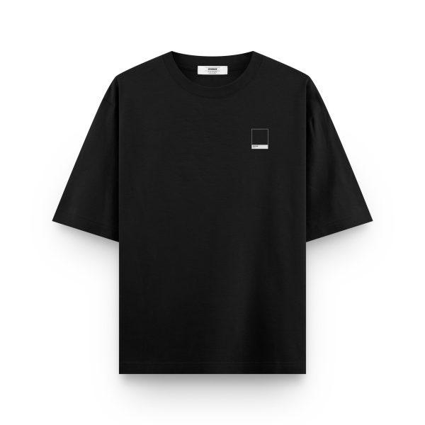 Pantone Baskılı Siyah Oversize Tişört 1252 - Görsel 2