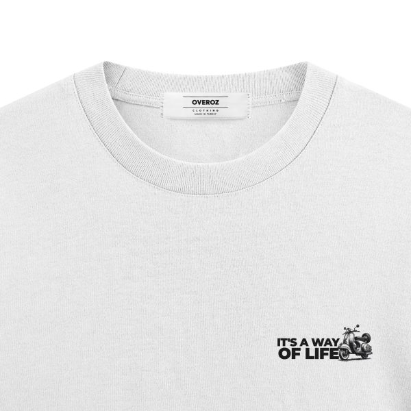Scooter Baskılı Oversize Tişört It’s a Way of Life Unisex T-shirt 1244 - Görsel 3
