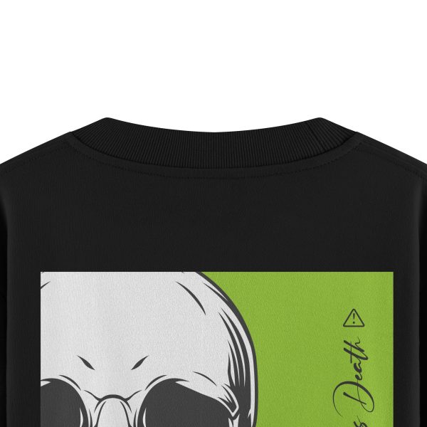 Skull Kurukafa Sırt Baskılı Siyah Oversize Sweatshirt S1208 - Görsel 5