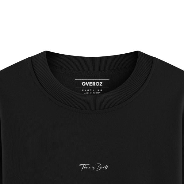 Skull Kurukafa Sırt Baskılı Siyah Oversize Sweatshirt S1208 - Görsel 3