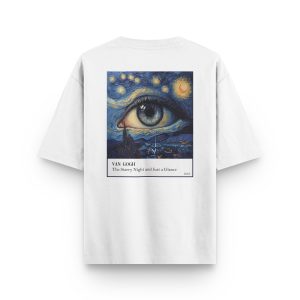 Van Gogh Baskılı Oversize Tişört 1243