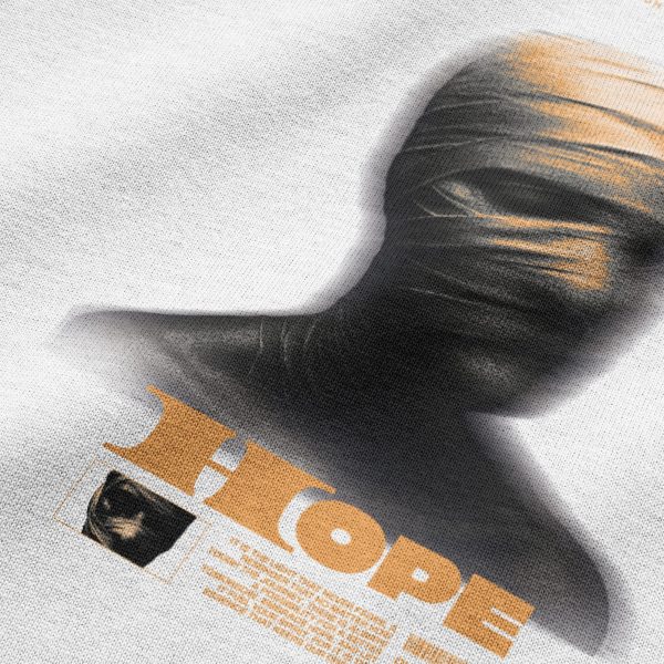 Hope Baskılı Oversize Tişört - 1230 - Görsel 5