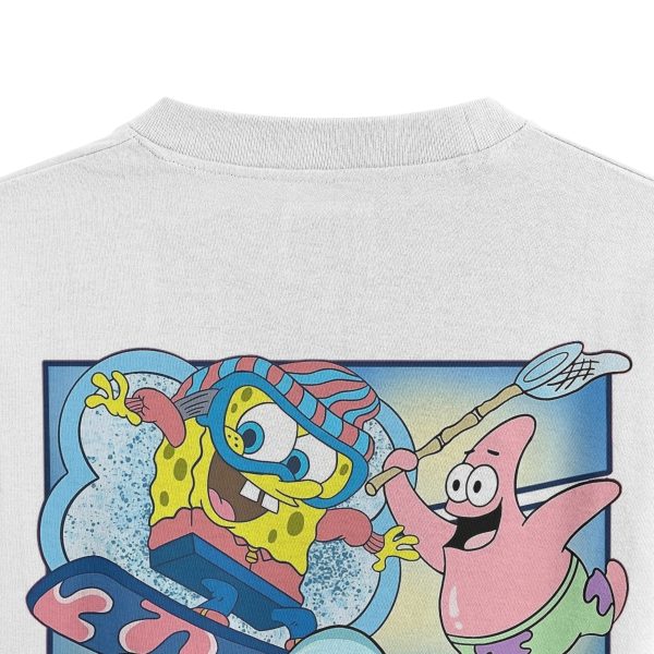 Spongebob Tshirt SpongeBob (Sünger Bob) Baskılı Oversize T-shirt 1232 - Görsel 3