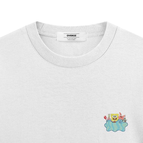 Spongebob Tshirt SpongeBob (Sünger Bob) Baskılı Oversize T-shirt 1232 - Görsel 4