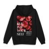 Çiçek Baskılı Oversize Sweatshirt