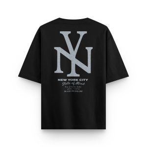 New York City Baskılı Oversize Tişört