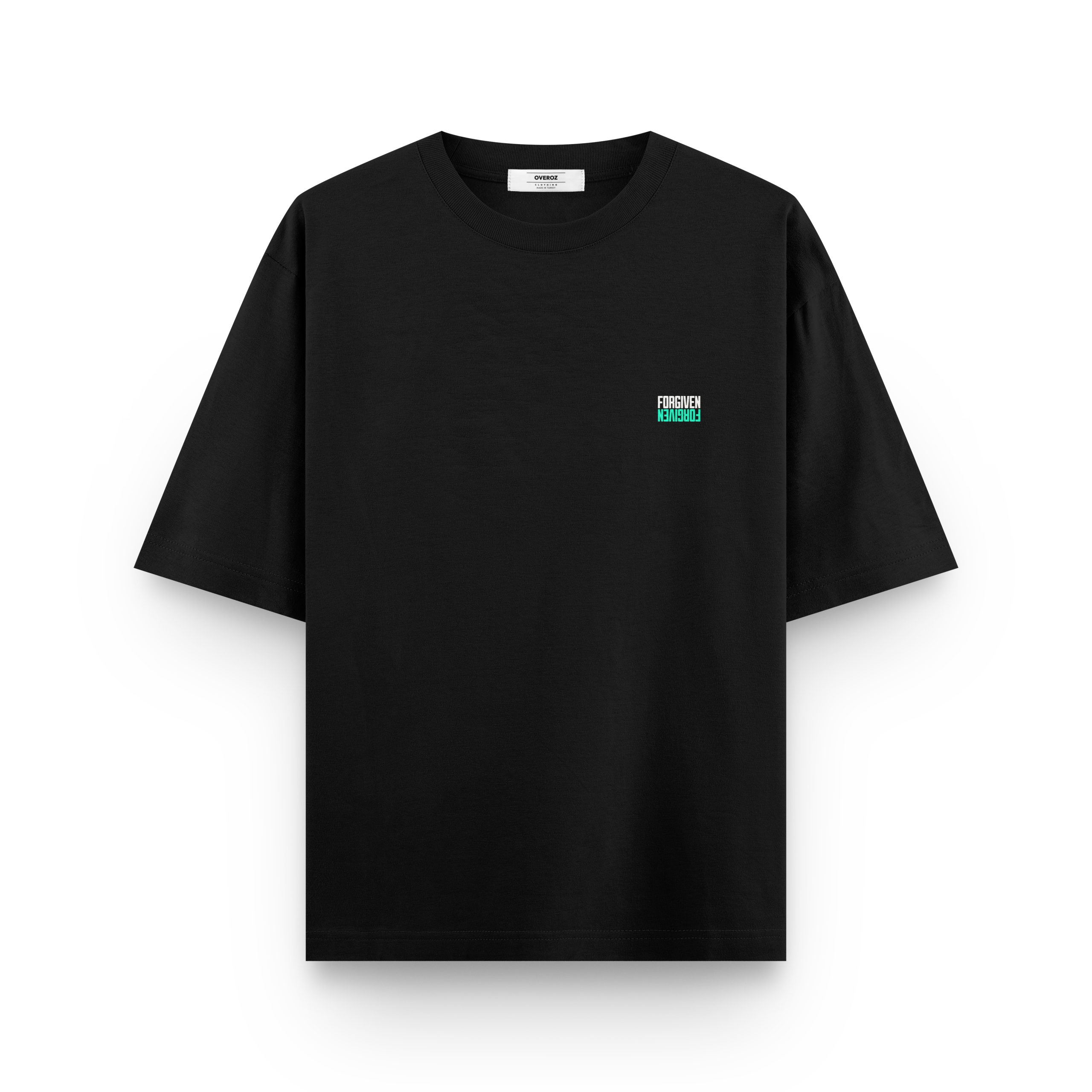 Erkek / Kadın Haç Baskılı Oversize Tişört Sırt Baskılı T-Shirt 1411 - Görsel 2