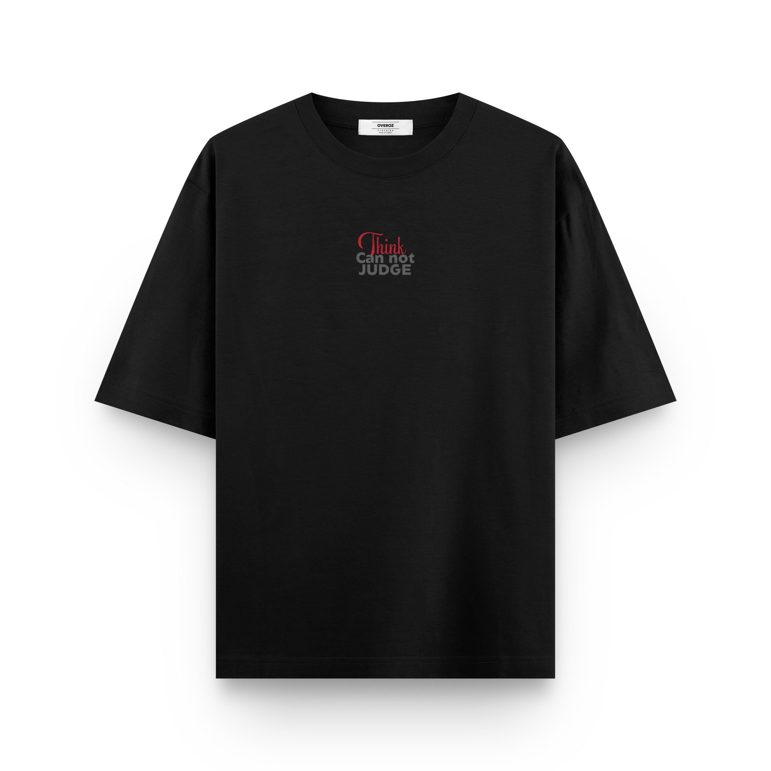 Erkek / Kadın Mesaj Baskılı Oversize Tişört Sırt Baskılı T-Shirt 1424 - Görsel 2