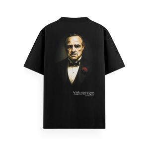 The Godfather Baskılı Oversize Tişört
