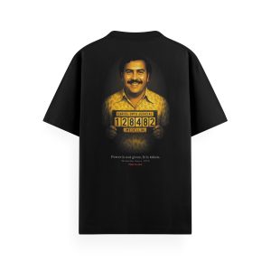 Pablo Escobar Baskılı Oversize Tişört