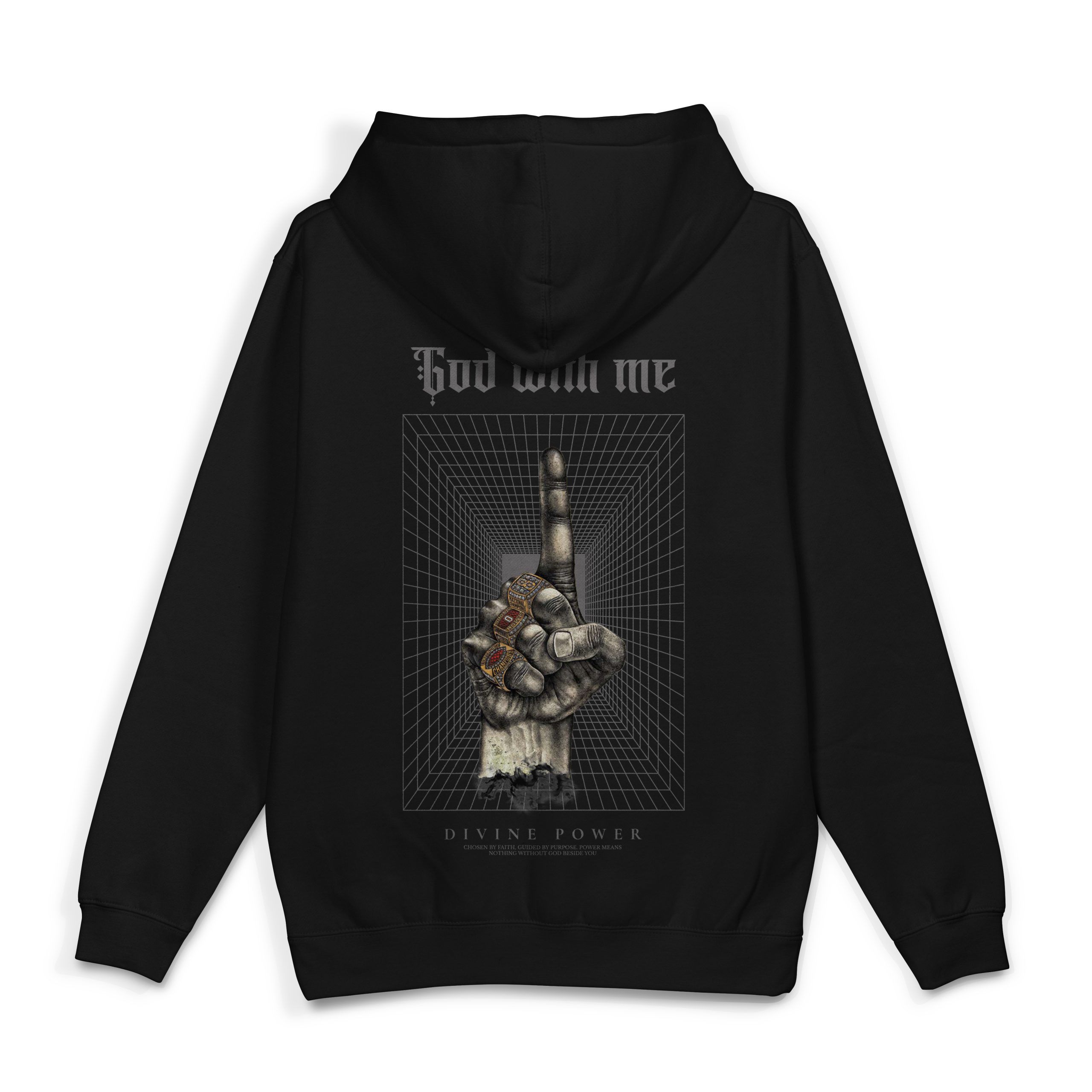 God With Me Baskılı Oversize Sweatshirt