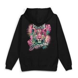 Renkli Kaplan Baskılı Oversize Sweatshirt