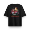 Iron Man Baskılı Oversize Tişört