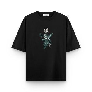 Karma Baskılı Oversize Tişört