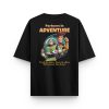 Partners in Adventure Baskılı Oversize Tişört