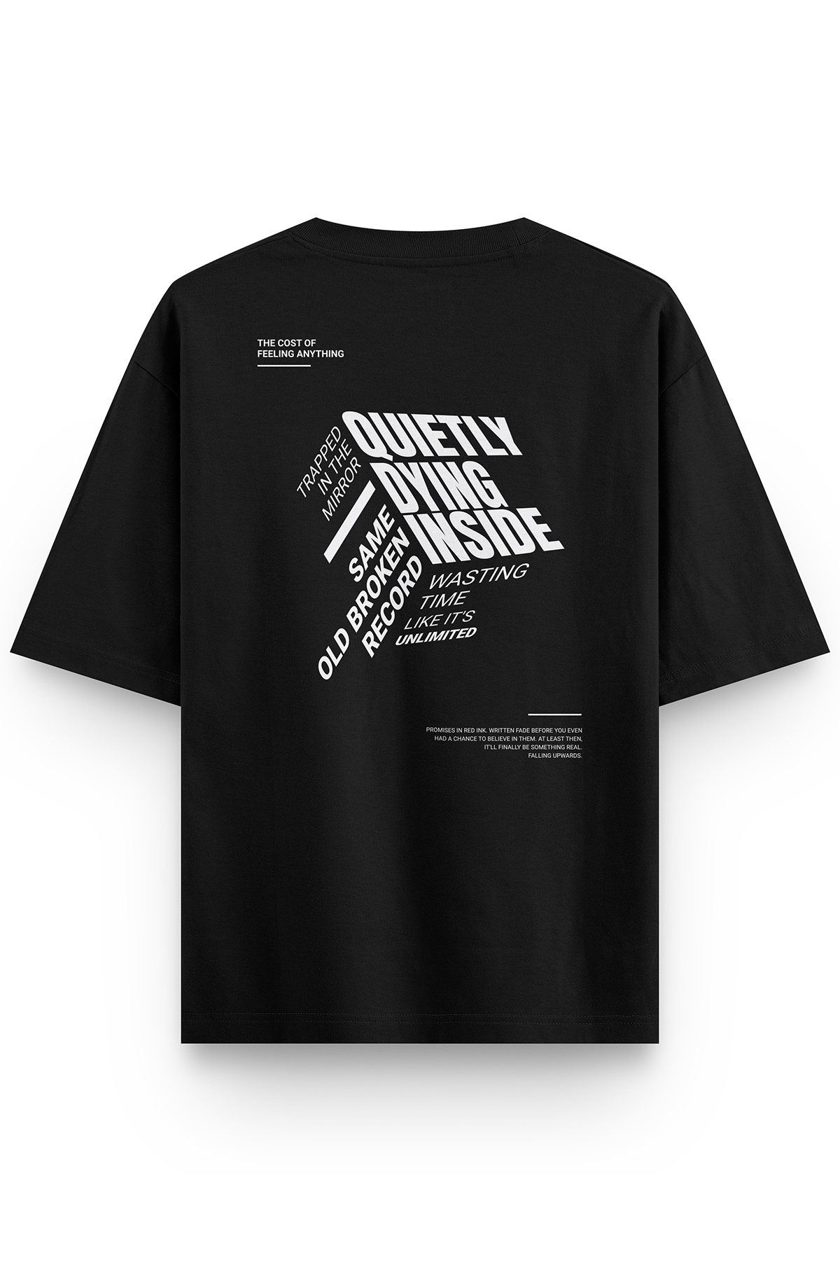 Motivasyon Baskılı Oversize Tişört