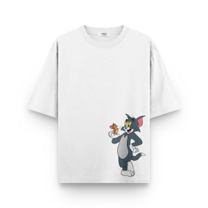 Animasyon Baskılı Oversize Tişört